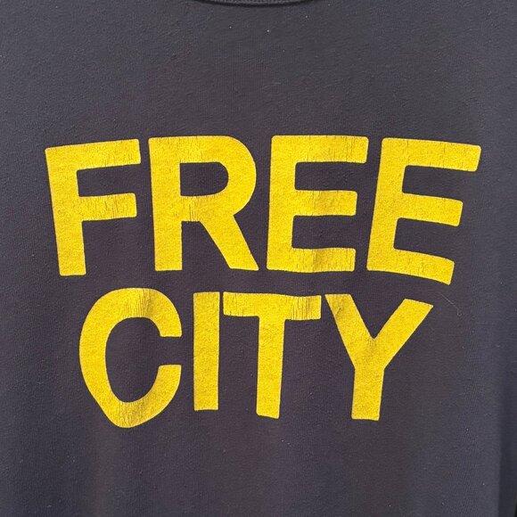 FREE CITY Sweatshirt Size M(2) in color Black/Yellow Letters - Picture 3 of 3